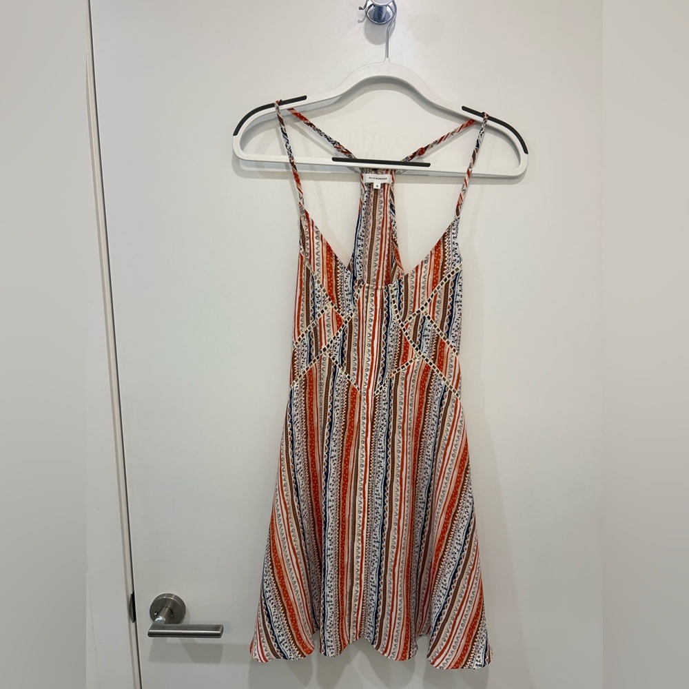 Olivaceous Multicolor Patterned Dress Size Small